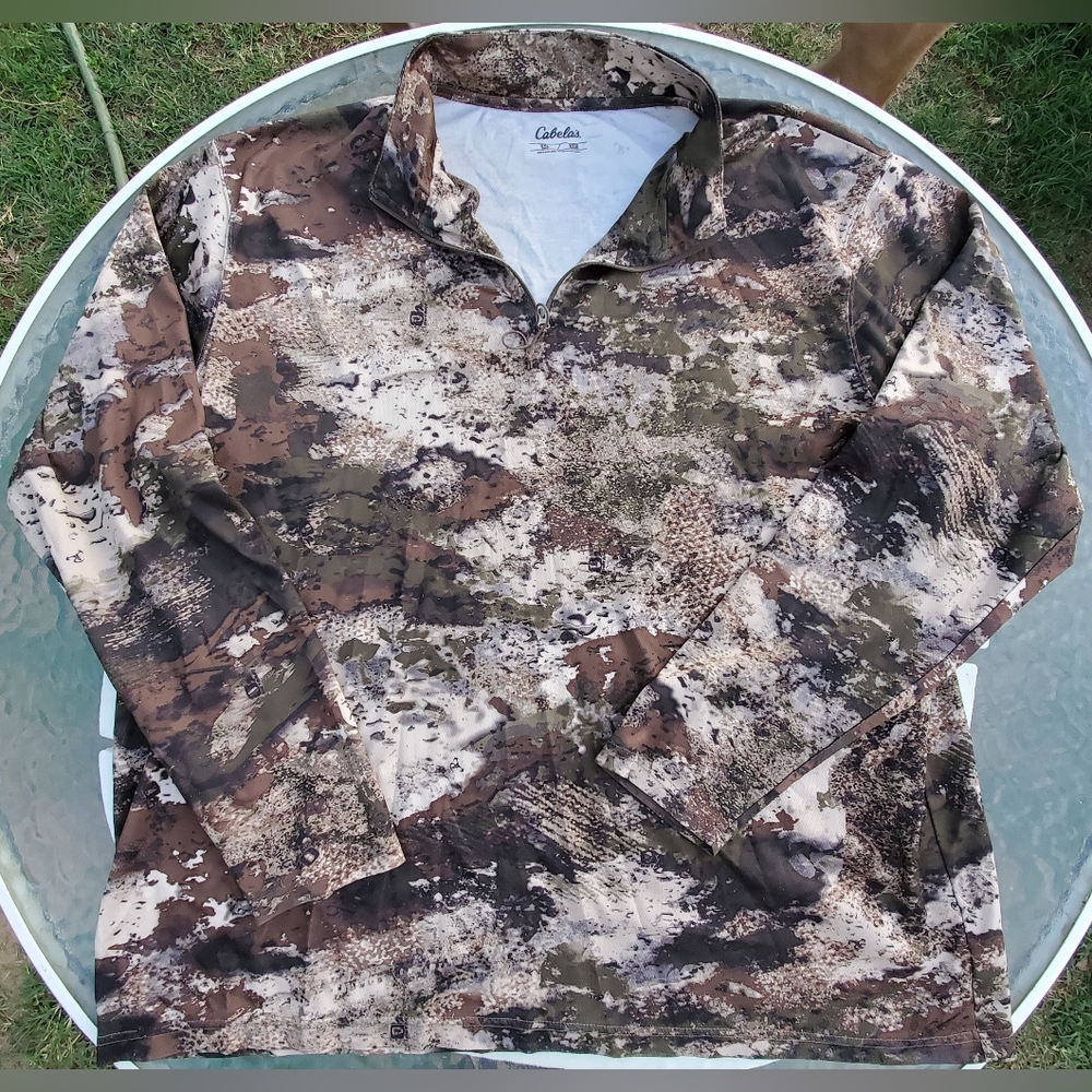 Cabella's Realtree Camo Long Sleeve Pullover 3XL Polyester Shirt. GPWC